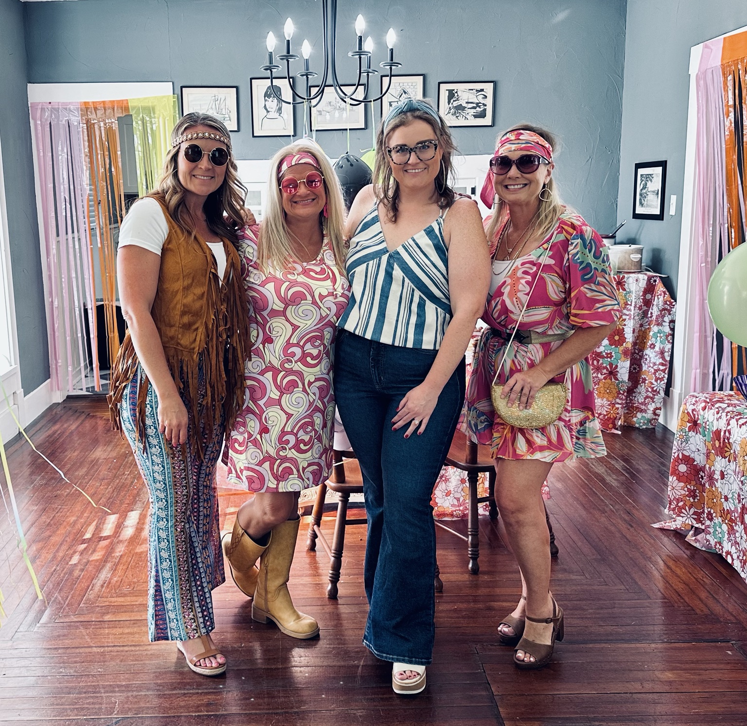 Friends celebrating together at The Blue Jean Bungalow